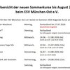 Übersicht der neuen Sommerkurse bis August 2026