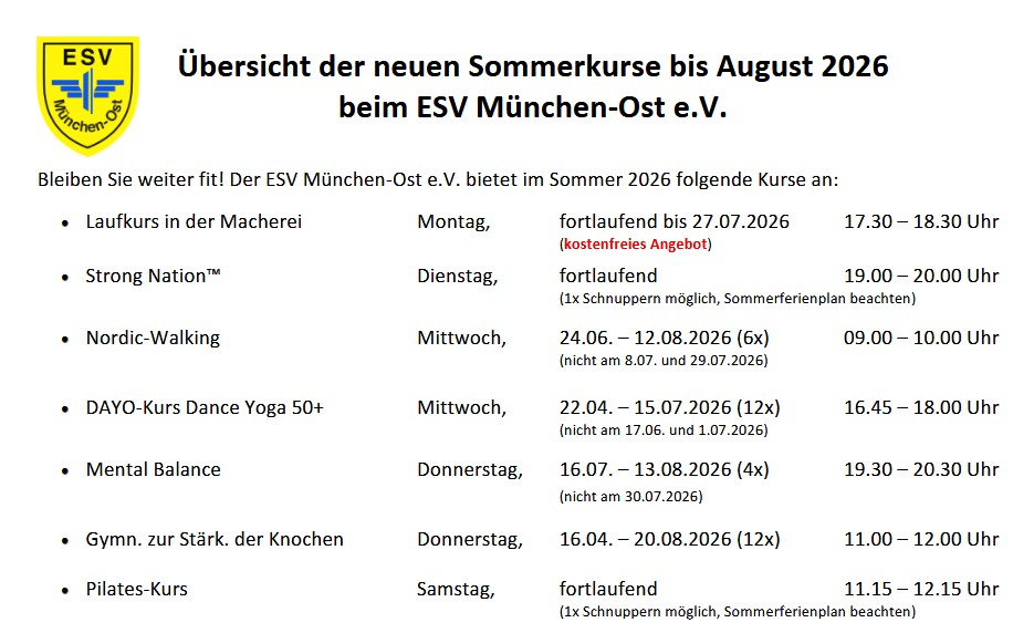 Sommerkurse