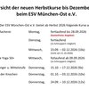 Übersicht der neuen Herbstkurse bis Dezember 2026
