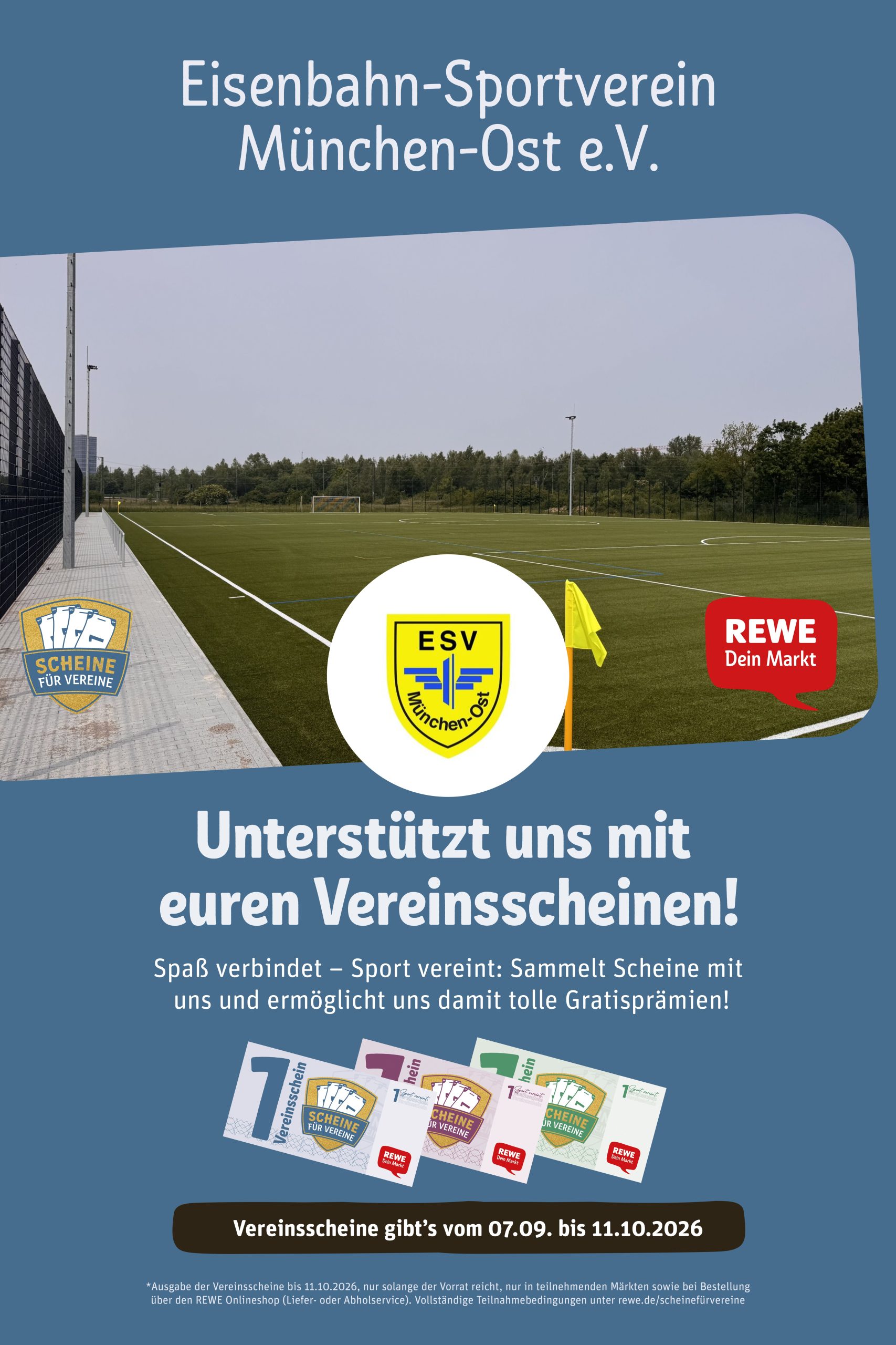 Unterstützt uns mit Vereinsscheinen!